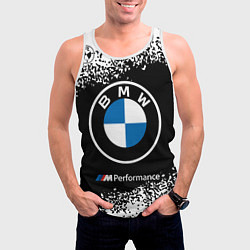 Майка-безрукавка мужская BMW БМВ, цвет: 3D-белый — фото 2