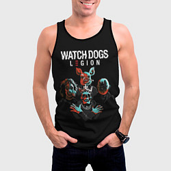 Майка-безрукавка мужская Watch Dogs Legion, цвет: 3D-черный — фото 2