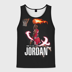 Майка-безрукавка мужская MICHAEL JORDAN, цвет: 3D-черный
