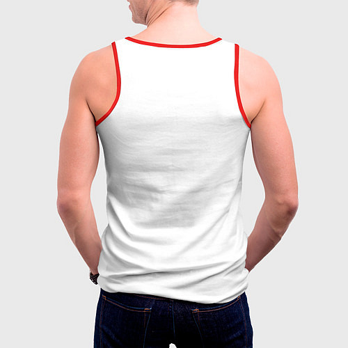 Мужская майка без рукавов Дазай / 3D-Красный – фото 4