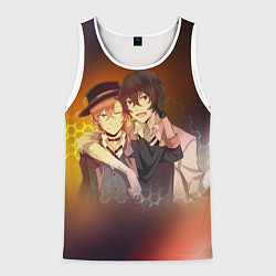 Майка-безрукавка мужская Дазай и Чуя, цвет: 3D-белый