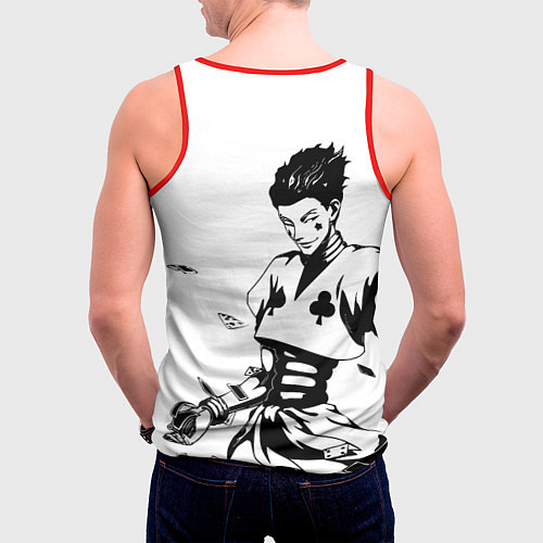 Мужская майка без рукавов Hunter x Hunter, Hisoka / 3D-Красный – фото 4