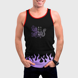 Майка-безрукавка мужская Дракон и огонь, цвет: 3D-красный — фото 2