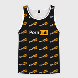 Майка-безрукавка мужская Porn Hub, цвет: 3D-белый