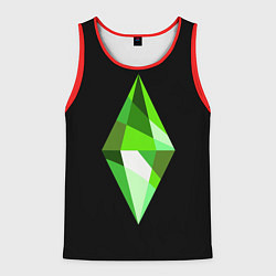 Майка-безрукавка мужская The Sims Plumbob, цвет: 3D-красный