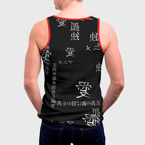 Мужская майка без рукавов Аниме девушка / 3D-Красный – фото 4