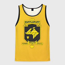 Майка-безрукавка мужская Hufflepuff, цвет: 3D-черный