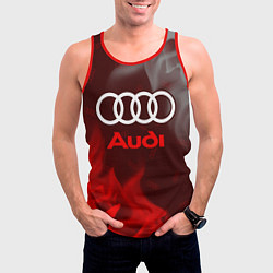 Майка-безрукавка мужская AUDI АУДИ, цвет: 3D-красный — фото 2