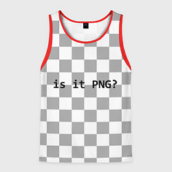 Майка-безрукавка мужская Is it PNG?, цвет: 3D-красный