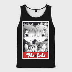 Майка-безрукавка мужская Re:Zero, цвет: 3D-черный
