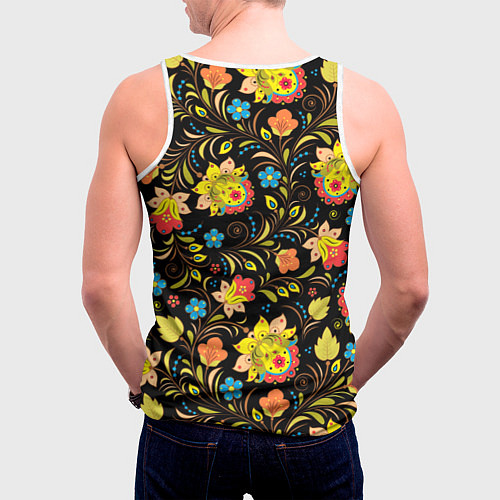 Мужская майка без рукавов Русская красавица / 3D-Белый – фото 4