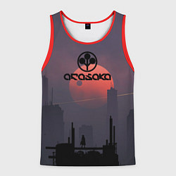 Майка-безрукавка мужская Cyberpunk 2077 - Arasaka, цвет: 3D-красный