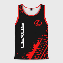 Майка-безрукавка мужская LEXUS ЛЕКСУС, цвет: 3D-красный