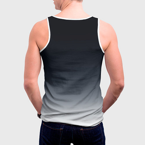 Мужская майка без рукавов Градиент / 3D-Белый – фото 4