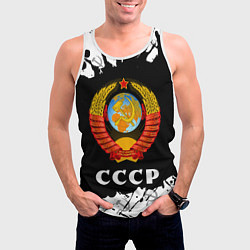 Майка-безрукавка мужская СССР USSR, цвет: 3D-белый — фото 2