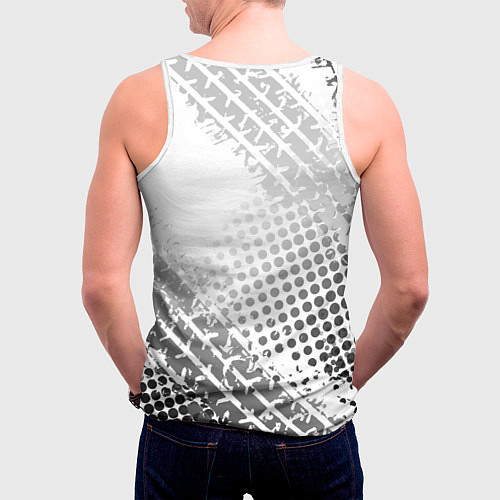 Мужская майка без рукавов Mercedes-Benz / 3D-Белый – фото 4