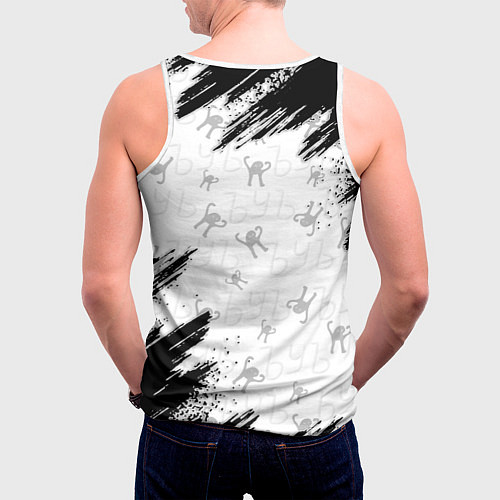 Мужская майка без рукавов ЪУЪ СЪУКА / 3D-Белый – фото 4