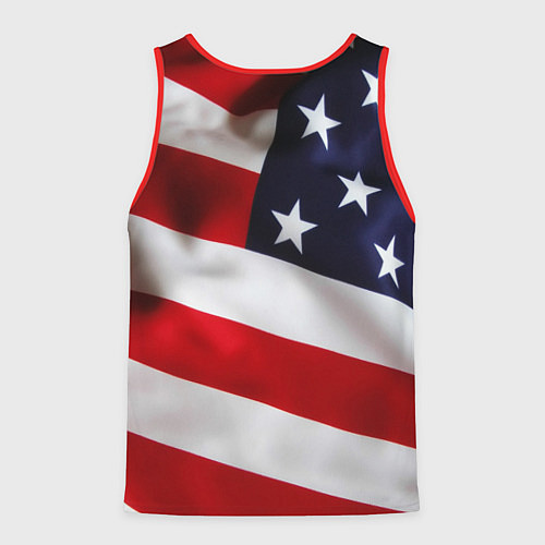 Мужская майка без рукавов США USA / 3D-Красный – фото 2