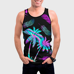 Майка-безрукавка мужская Неоновое лето, цвет: 3D-черный — фото 2