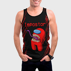 Майка-безрукавка мужская AMONG US - MONSTER, цвет: 3D-черный — фото 2