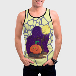 Майка-безрукавка мужская Halloween Мозайка, цвет: 3D-черный — фото 2
