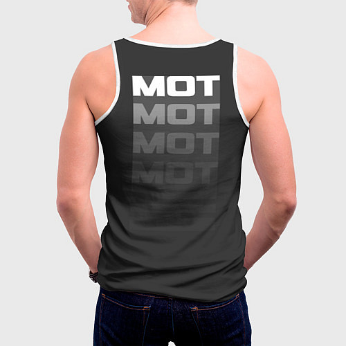 Мужская майка без рукавов МОТ / 3D-Белый – фото 4