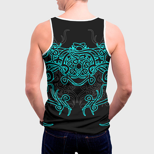 Мужская майка без рукавов Узоры магия / 3D-Белый – фото 4