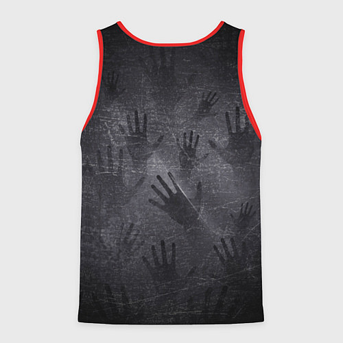 Мужская майка без рукавов ЛАДОНИ УШЕДШИХ / 3D-Красный – фото 2