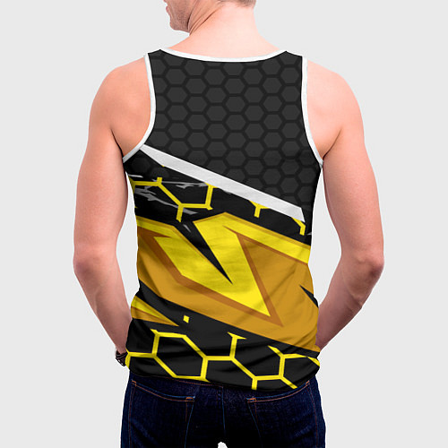 Мужская майка без рукавов Among us пчела / 3D-Белый – фото 4