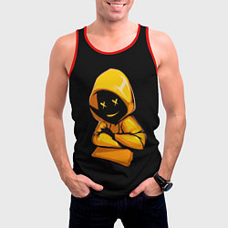 Майка-безрукавка мужская Аноним, цвет: 3D-красный — фото 2