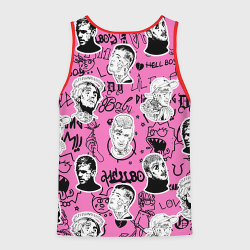 Мужская майка без рукавов LIL PEEP / 3D-Красный – фото 2