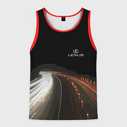 Майка-безрукавка мужская Night route, цвет: 3D-красный
