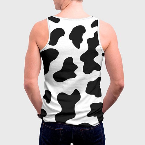 Мужская майка без рукавов Му-му / 3D-Белый – фото 4