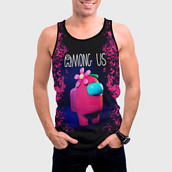 Майка-безрукавка мужская AMONG US, цвет: 3D-черный — фото 2