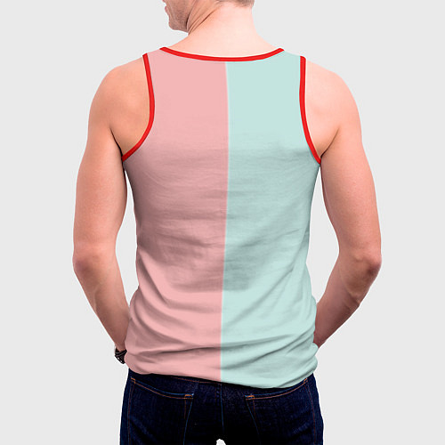 Мужская майка без рукавов Кактусы / 3D-Красный – фото 4