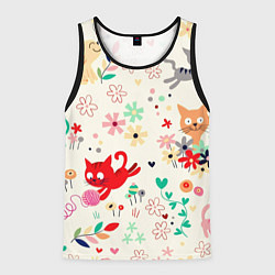 Мужская майка без рукавов Котики