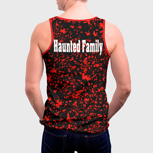 Мужская майка без рукавов Haunted Family / 3D-Красный – фото 4