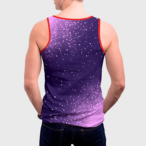 Мужская майка без рукавов AMONG US - SPACE / 3D-Красный – фото 4
