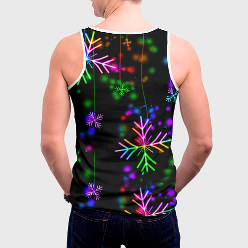 Мужская майка без рукавов Among Us New Year / 3D-Белый – фото 4