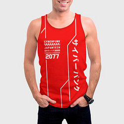 Майка-безрукавка мужская CYBERPUNK FASHION, цвет: 3D-красный — фото 2