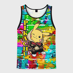 Майка-безрукавка мужская Pikachu, цвет: 3D-черный