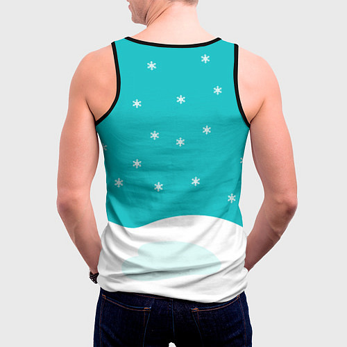 Мужская майка без рукавов 2021 год быка / 3D-Черный – фото 4