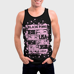 Майка-безрукавка мужская BLACKPINK, цвет: 3D-черный — фото 2