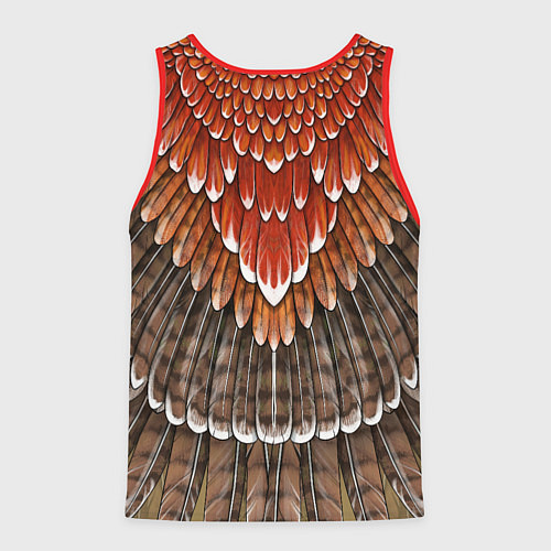 Мужская майка без рукавов Оперение: орел / 3D-Красный – фото 2