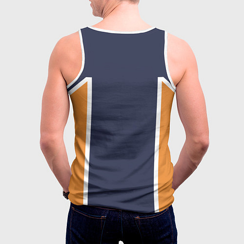 Мужская майка без рукавов Волейбол!! ФОРМА ХИНАТЫ / 3D-Белый – фото 4