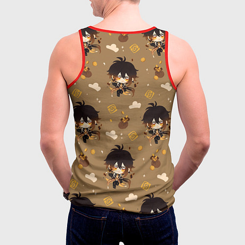 Мужская майка без рукавов Чиби Чжун Ли / 3D-Красный – фото 4