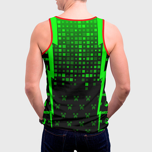 Мужская майка без рукавов Minecraft / 3D-Красный – фото 4