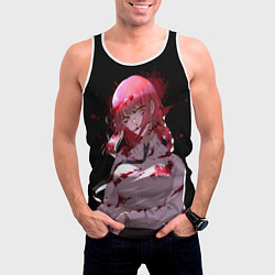 Майка-безрукавка мужская Makima Chainsaw Man, цвет: 3D-белый — фото 2