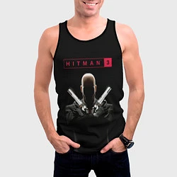 Майка-безрукавка мужская Hitman III, цвет: 3D-черный — фото 2