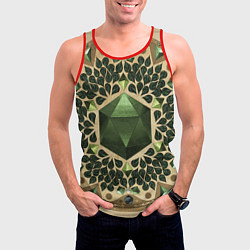 Майка-безрукавка мужская DnD Dices: Pattern, цвет: 3D-красный — фото 2